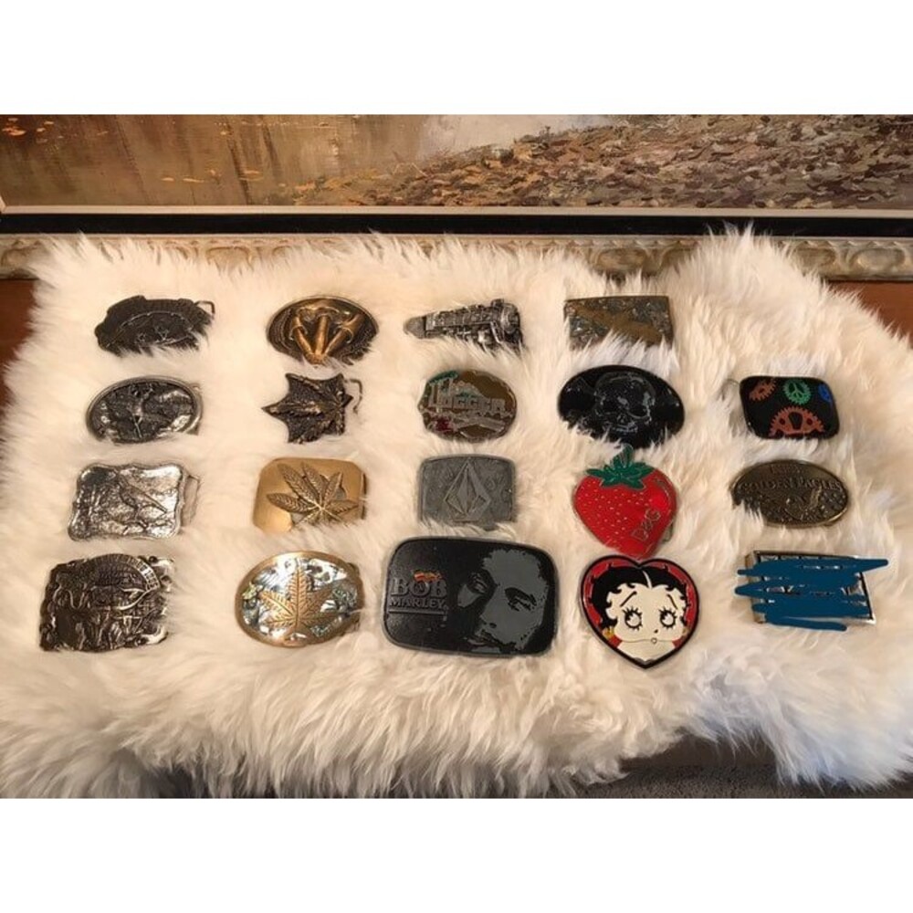 Vintage Belt Buckle Lot Bundle